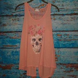 Nwot Skull Waffle Top